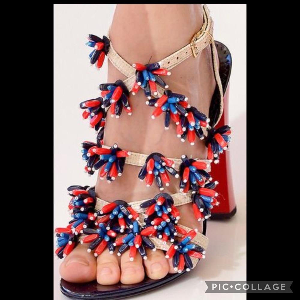 Tory Burch Multicolor Embellished Sandals